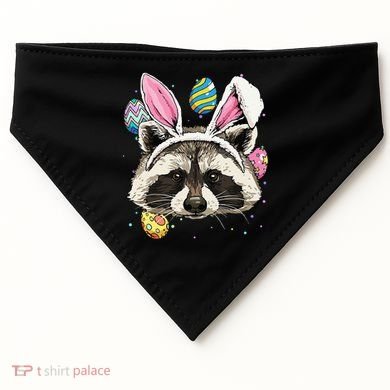 Easter Bunny Raccoon Lover Funny Easter Raccoon USA-Made Doggie Bandana