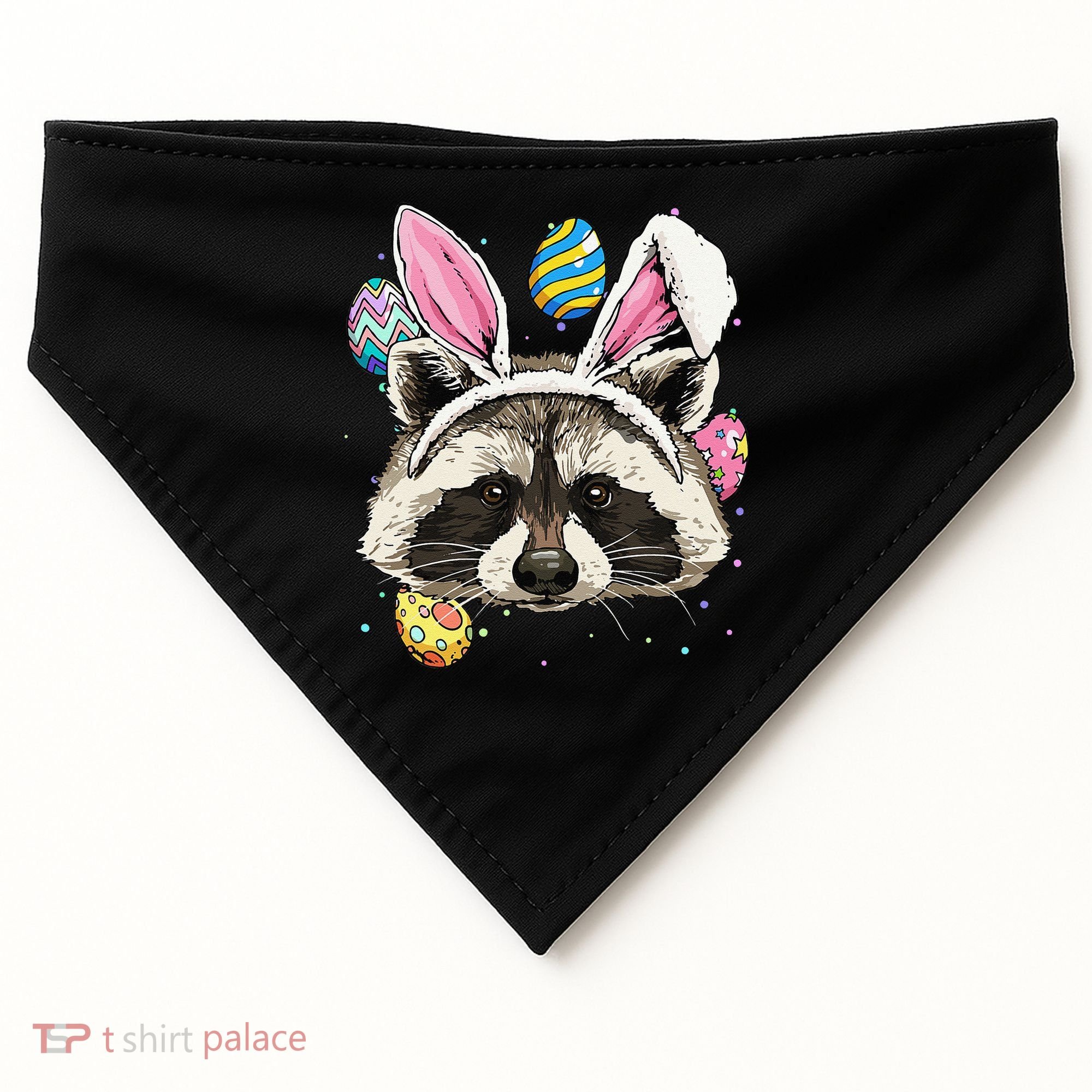 Easter Bunny Raccoon Lover Funny Easter Raccoon USA-Made Doggie Bandana