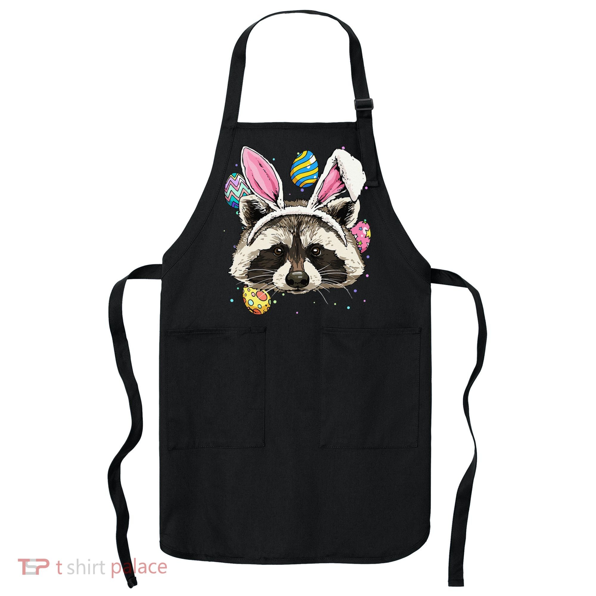 Easter Bunny Raccoon Lover Funny Easter Raccoon Apron