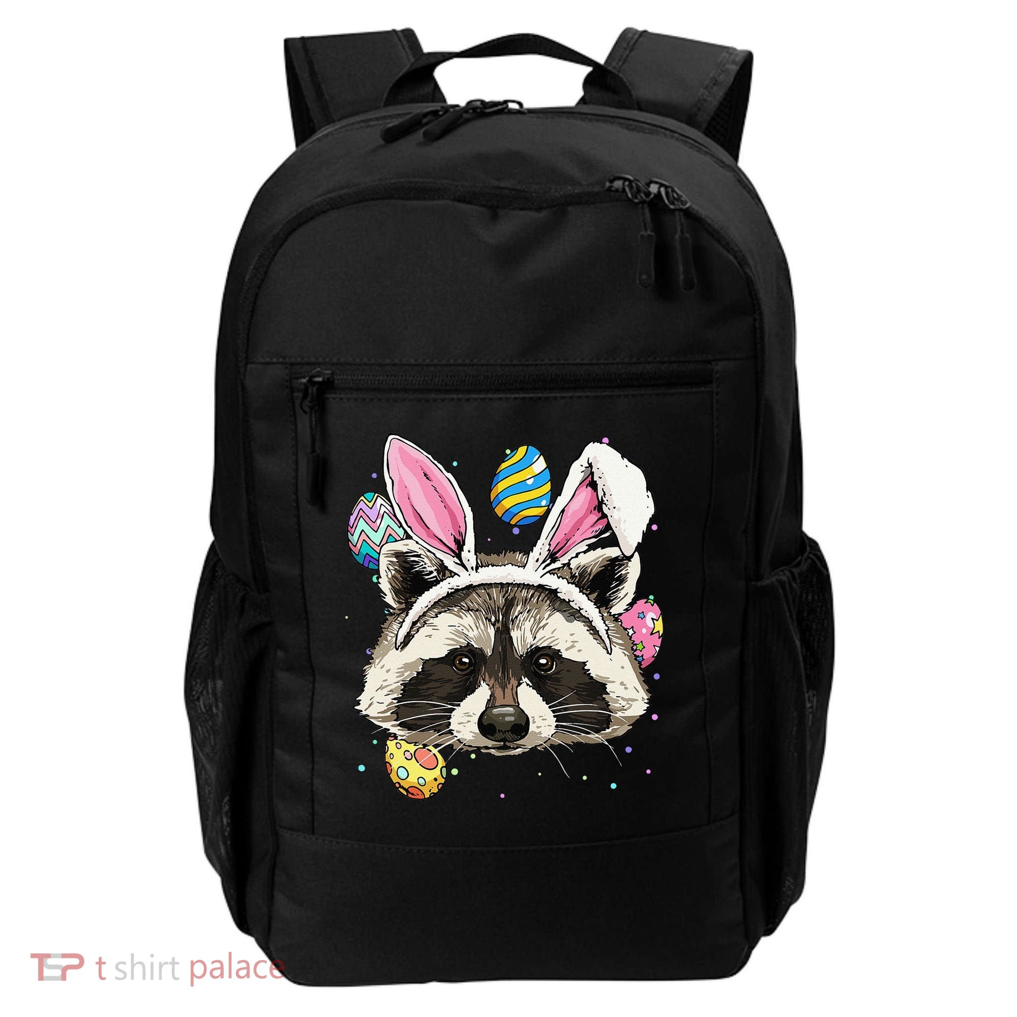 Easter Bunny Raccoon Lover Funny Easter Raccoon Backpack