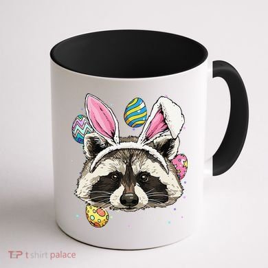 Easter Bunny Raccoon Lover Funny Easter Raccoon Coffee Mug back