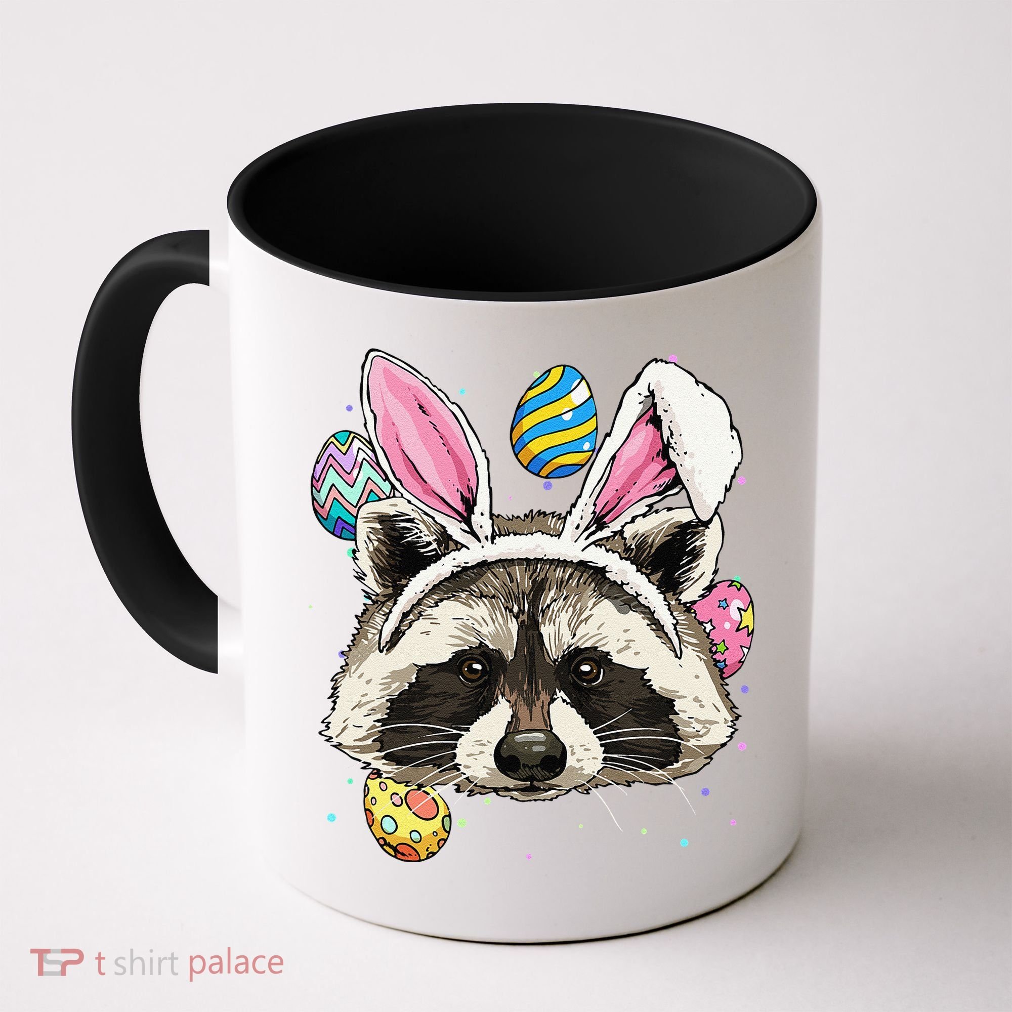 Easter Bunny Raccoon Lover Funny Easter Raccoon Coffee Mug