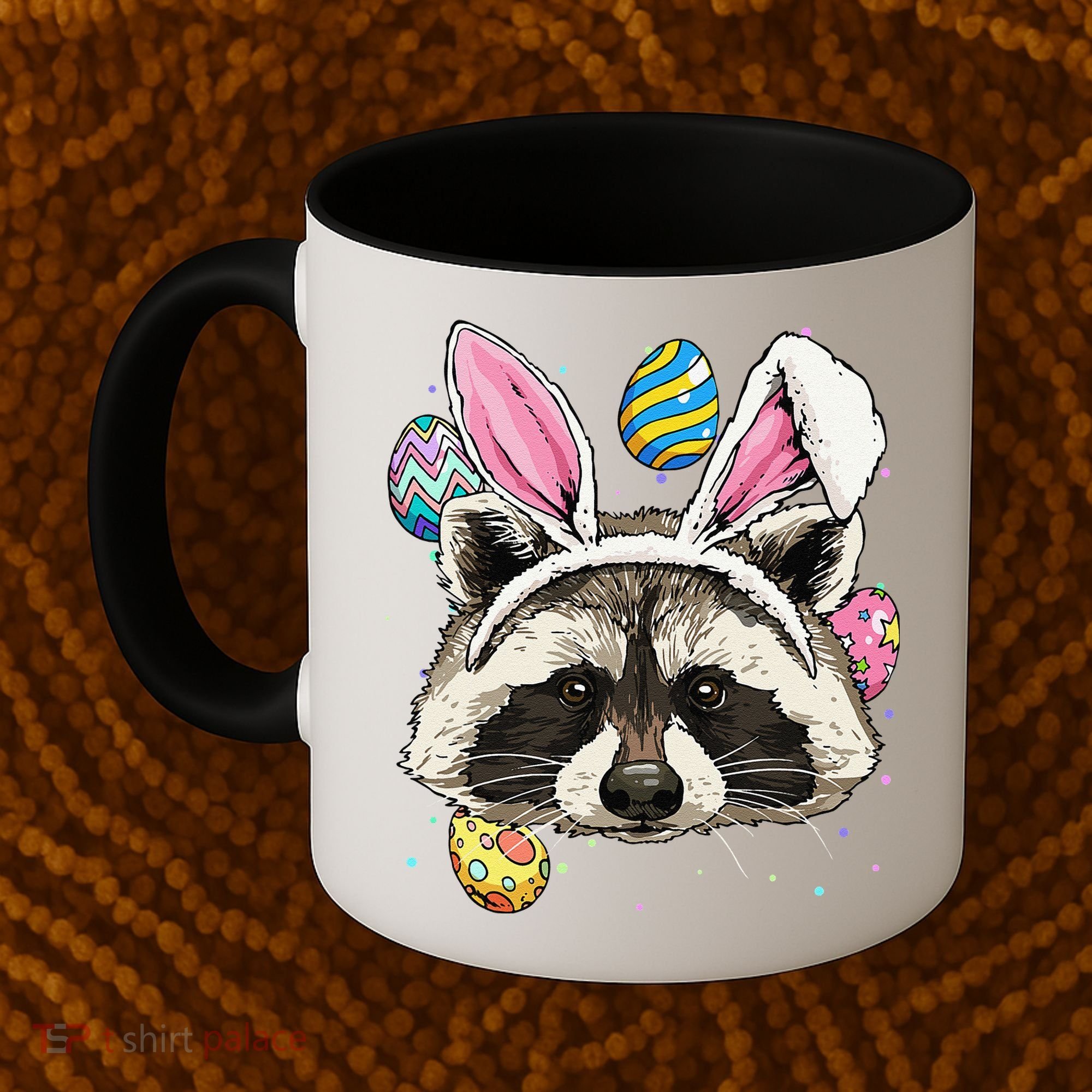 Easter Bunny Raccoon Lover Funny Easter Raccoon Coffee Mug