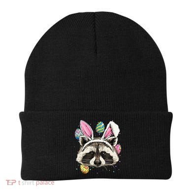 Easter Bunny Raccoon Lover Funny Easter Raccoon Beanie