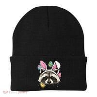 Easter Bunny Raccoon Lover Funny Easter Raccoon Beanie thumb 0