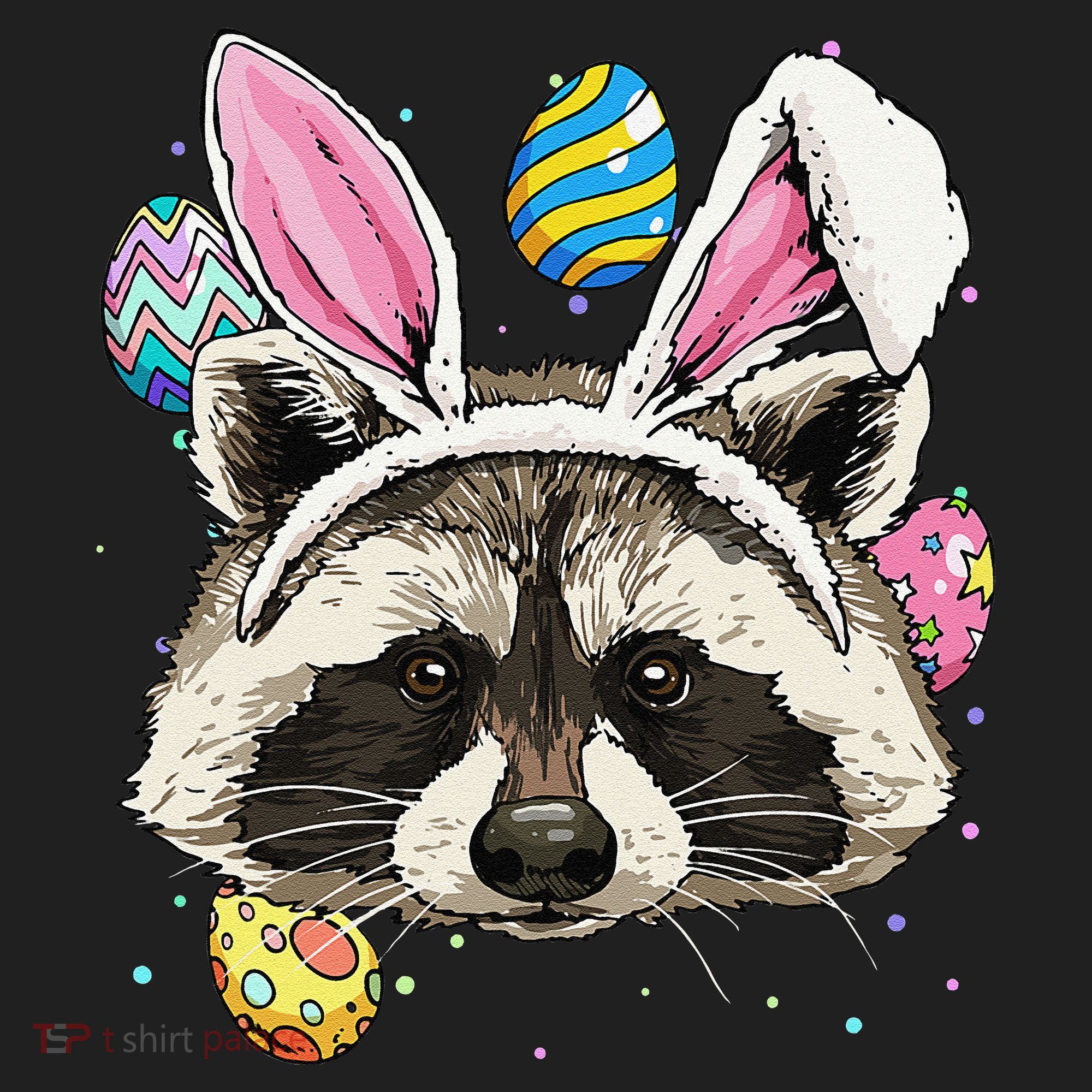 Easter Bunny Raccoon Lover Funny Easter Raccoon Beanie