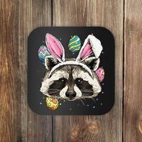 Easter Bunny Raccoon Lover Funny Easter Raccoon Coaster thumb 0