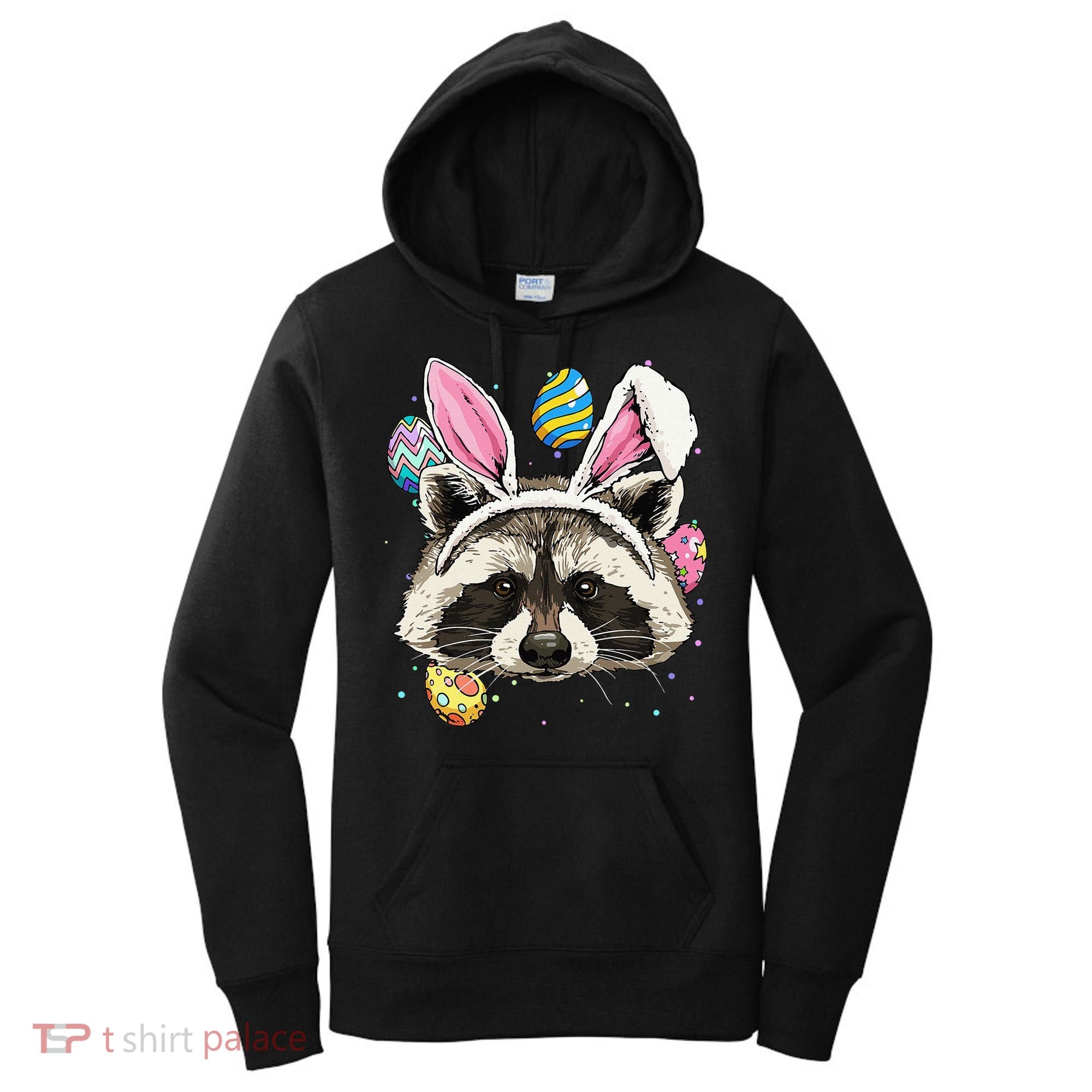 Easter Bunny Raccoon Lover Funny Easter Raccoon Women's Hoodie