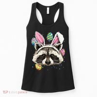 Easter Bunny Raccoon Lover Funny Easter Raccoon Women's Tank Top thumb 0