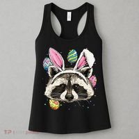 Easter Bunny Raccoon Lover Funny Easter Raccoon Women's Tank Top thumb 3