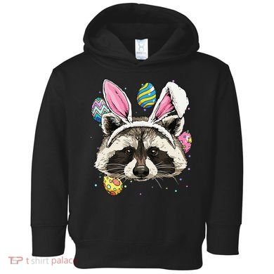 Easter Bunny Raccoon Lover Funny Easter Raccoon Toddler Hoodie