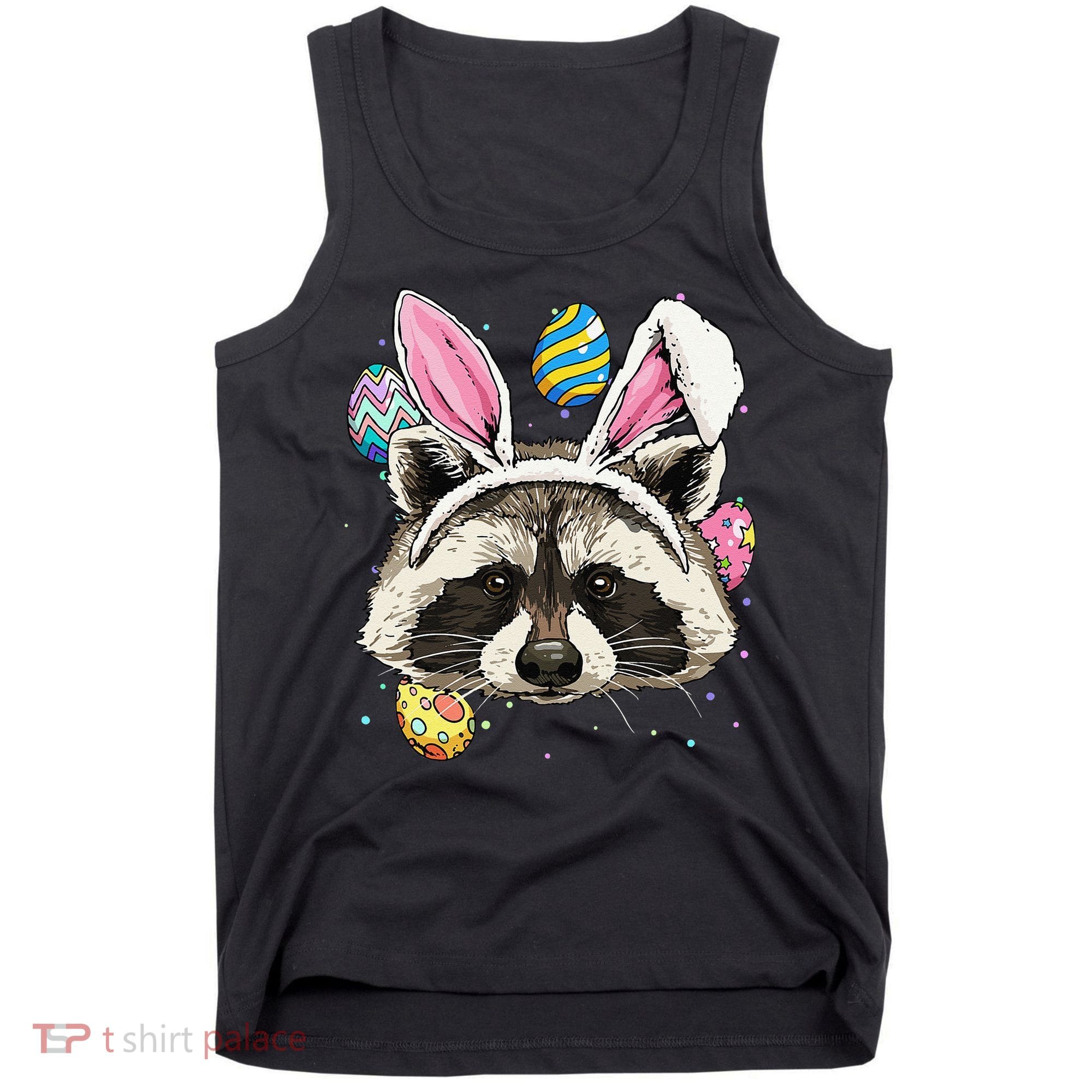 Easter Bunny Raccoon Lover Funny Easter Raccoon Tank Top