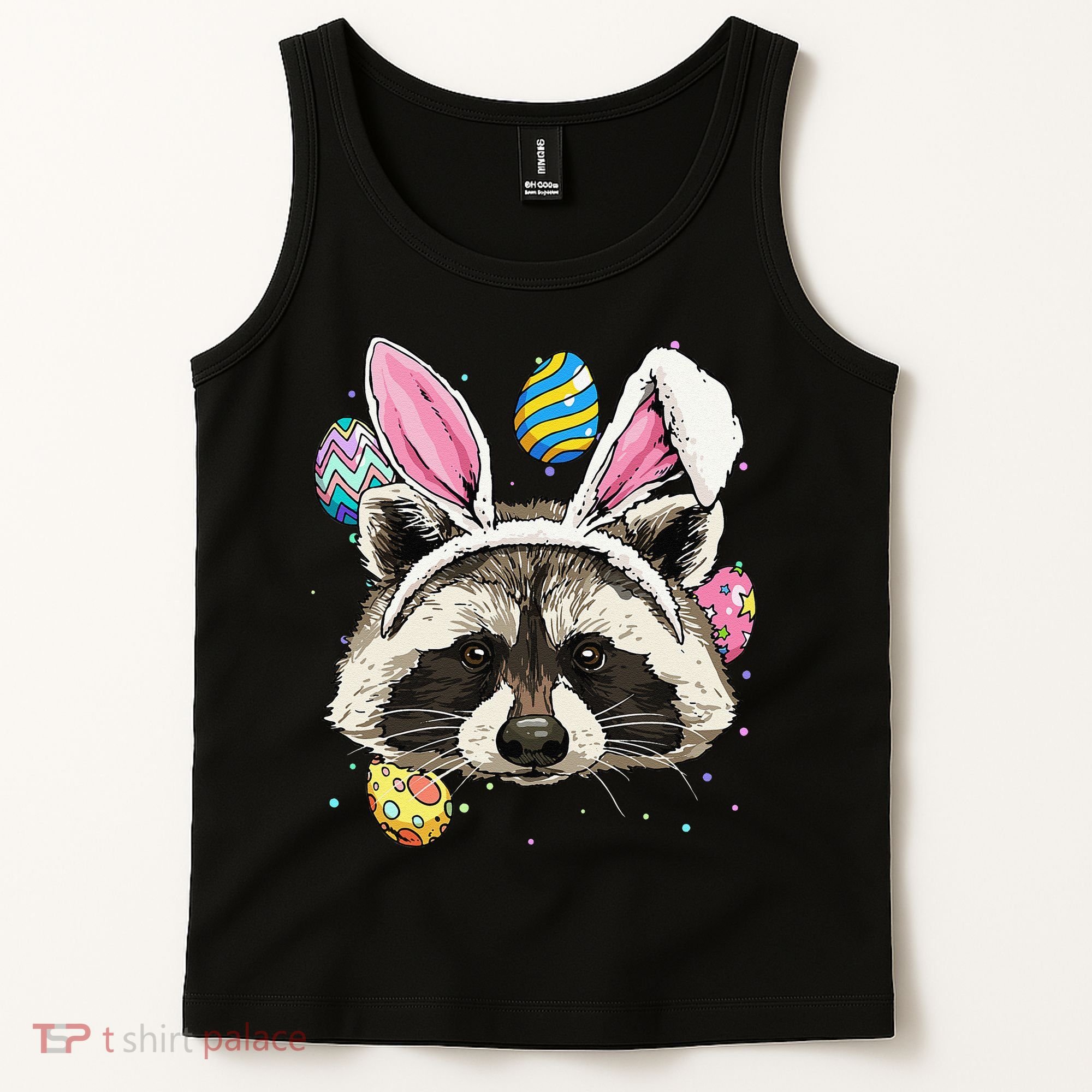 Easter Bunny Raccoon Lover Funny Easter Raccoon Tank Top