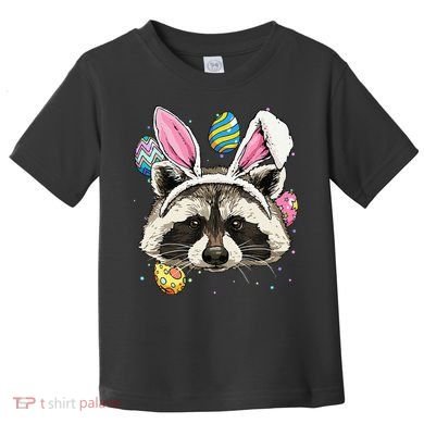 Easter Bunny Raccoon Lover Funny Easter Raccoon Toddler T-Shirt