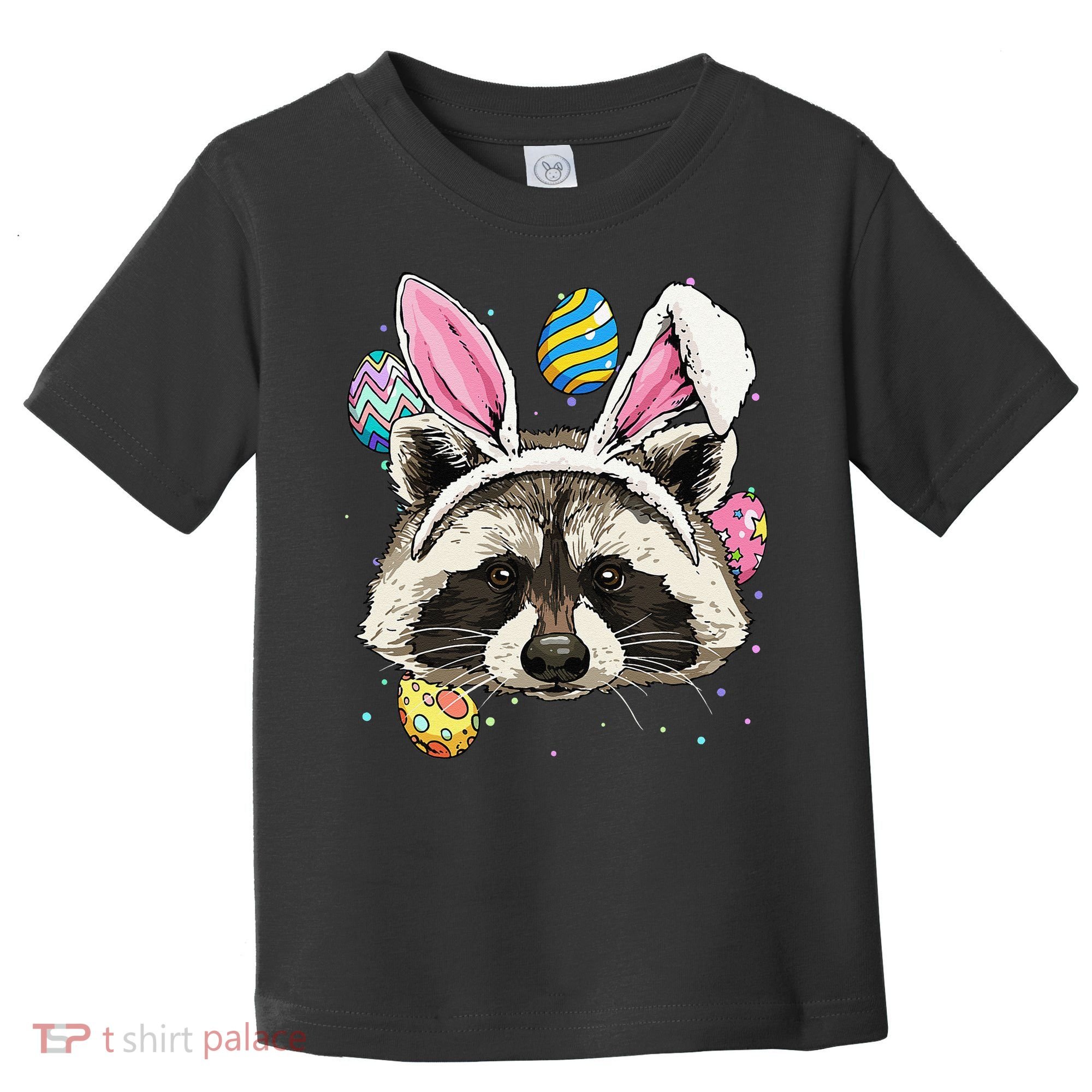 Easter Bunny Raccoon Lover Funny Easter Raccoon Toddler T-Shirt