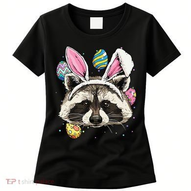 Easter Bunny Raccoon Lover Funny Easter Raccoon Women's T-Shirt