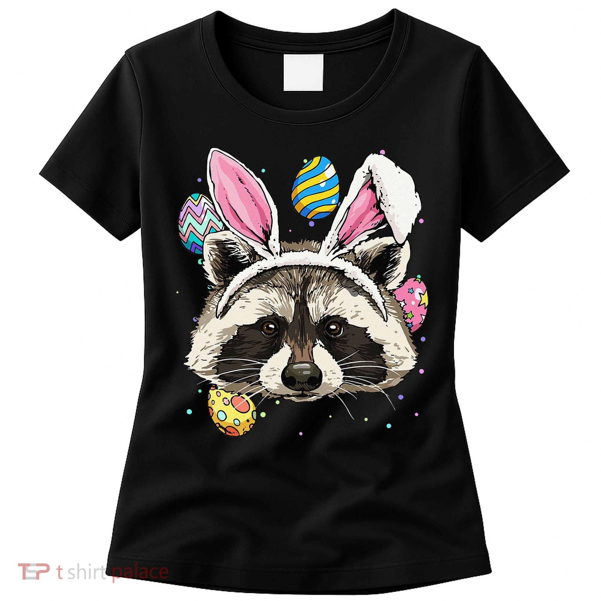 Easter Bunny Raccoon Lover Funny Easter Raccoon Women's T-Shirt