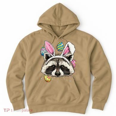 Easter Bunny Raccoon Lover Funny Easter Raccoon Hoodie
