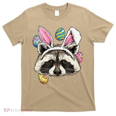 Easter Bunny Raccoon Lover Funny Easter Raccoon T-Shirt
