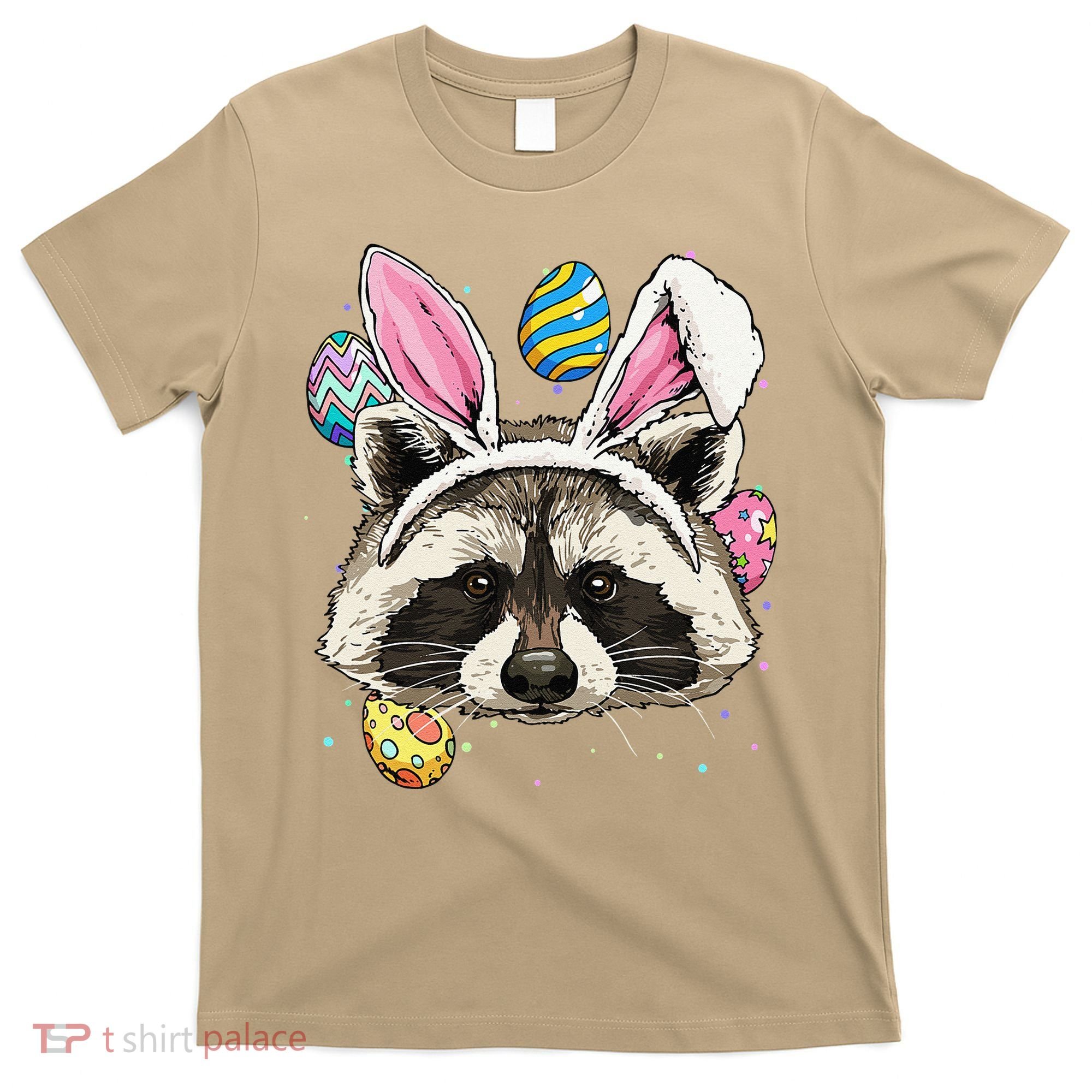 Easter Bunny Raccoon Lover Funny Easter Raccoon T-Shirt