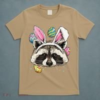 Easter Bunny Raccoon Lover Funny Easter Raccoon T-Shirt thumb 5