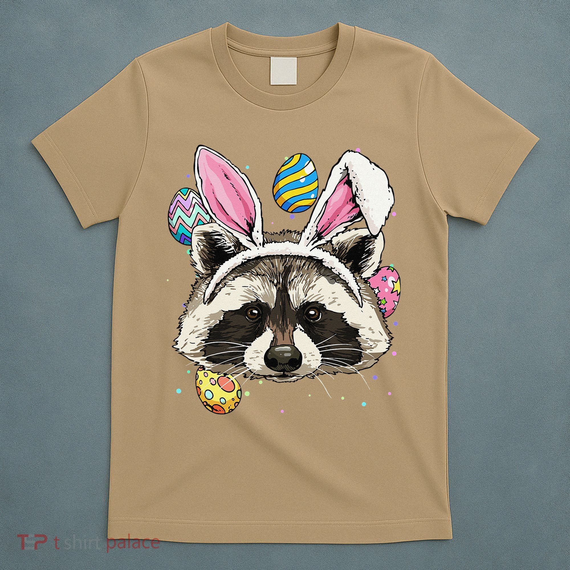 Easter Bunny Raccoon Lover Funny Easter Raccoon T-Shirt