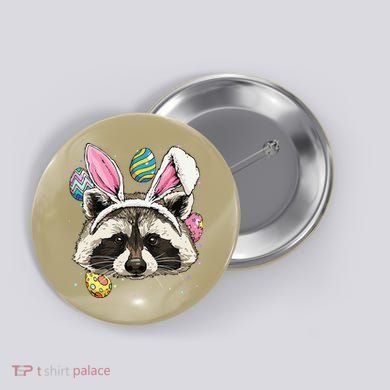 Easter Bunny Raccoon Lover Funny Easter Raccoon Button