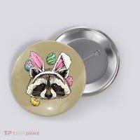 Easter Bunny Raccoon Lover Funny Easter Raccoon Button thumb 0