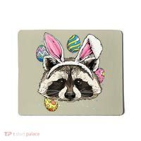 Easter Bunny Raccoon Lover Funny Easter Raccoon Mousepad thumb 0