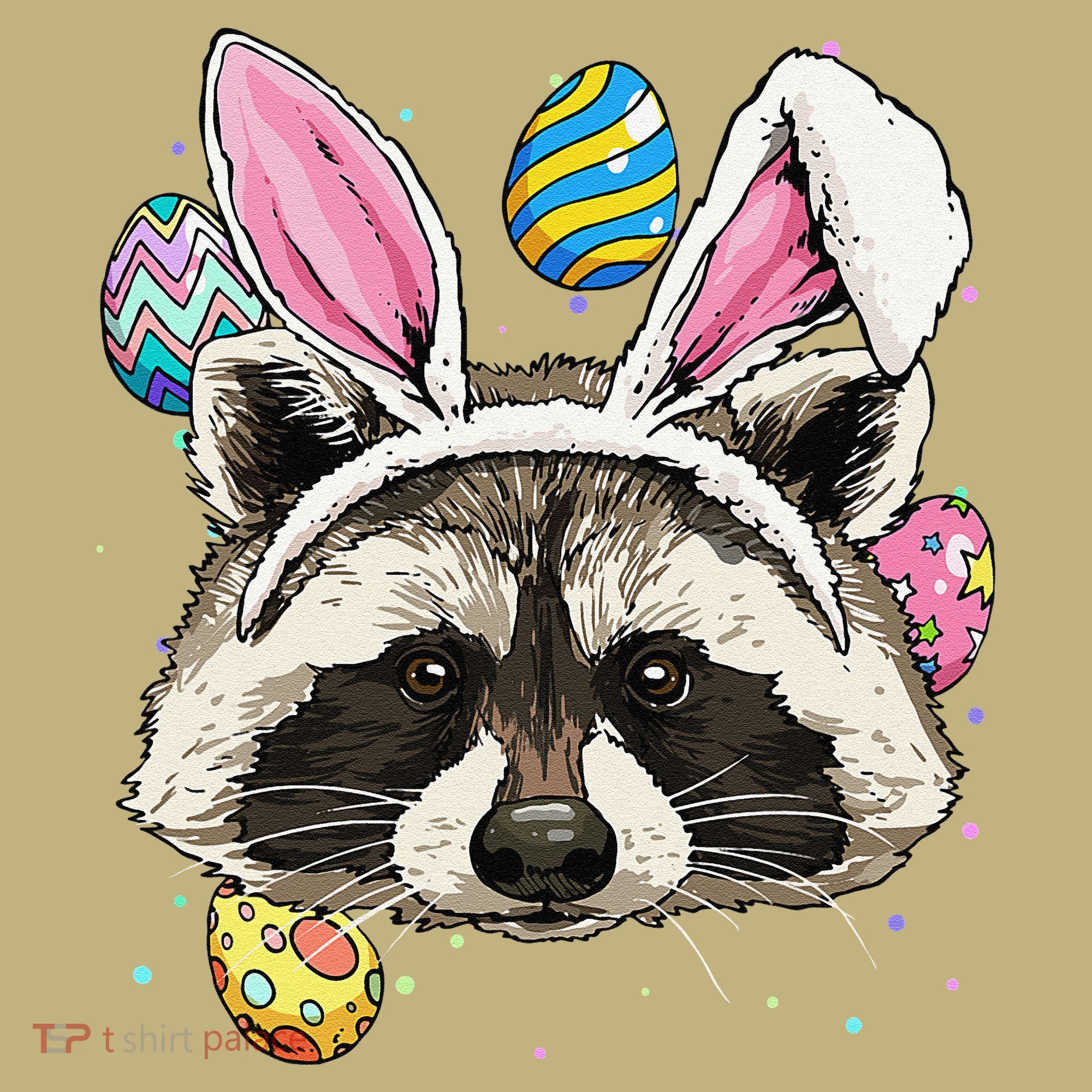 Easter Bunny Raccoon Lover Funny Easter Raccoon Mousepad