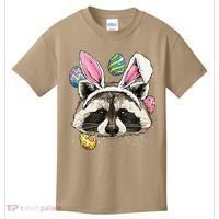 Easter Bunny Raccoon Lover Funny Easter Raccoon Kids T-Shirt thumb 0