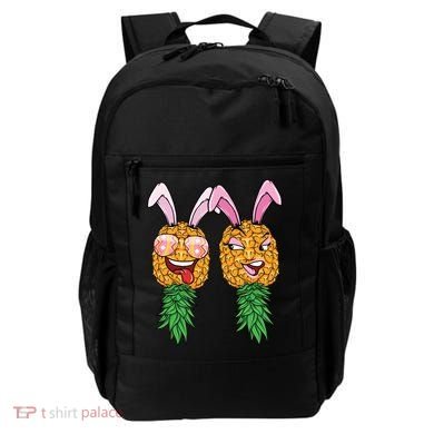 Easter Bunny Swinger Couple Upside Down Pineapple Gift Backpack