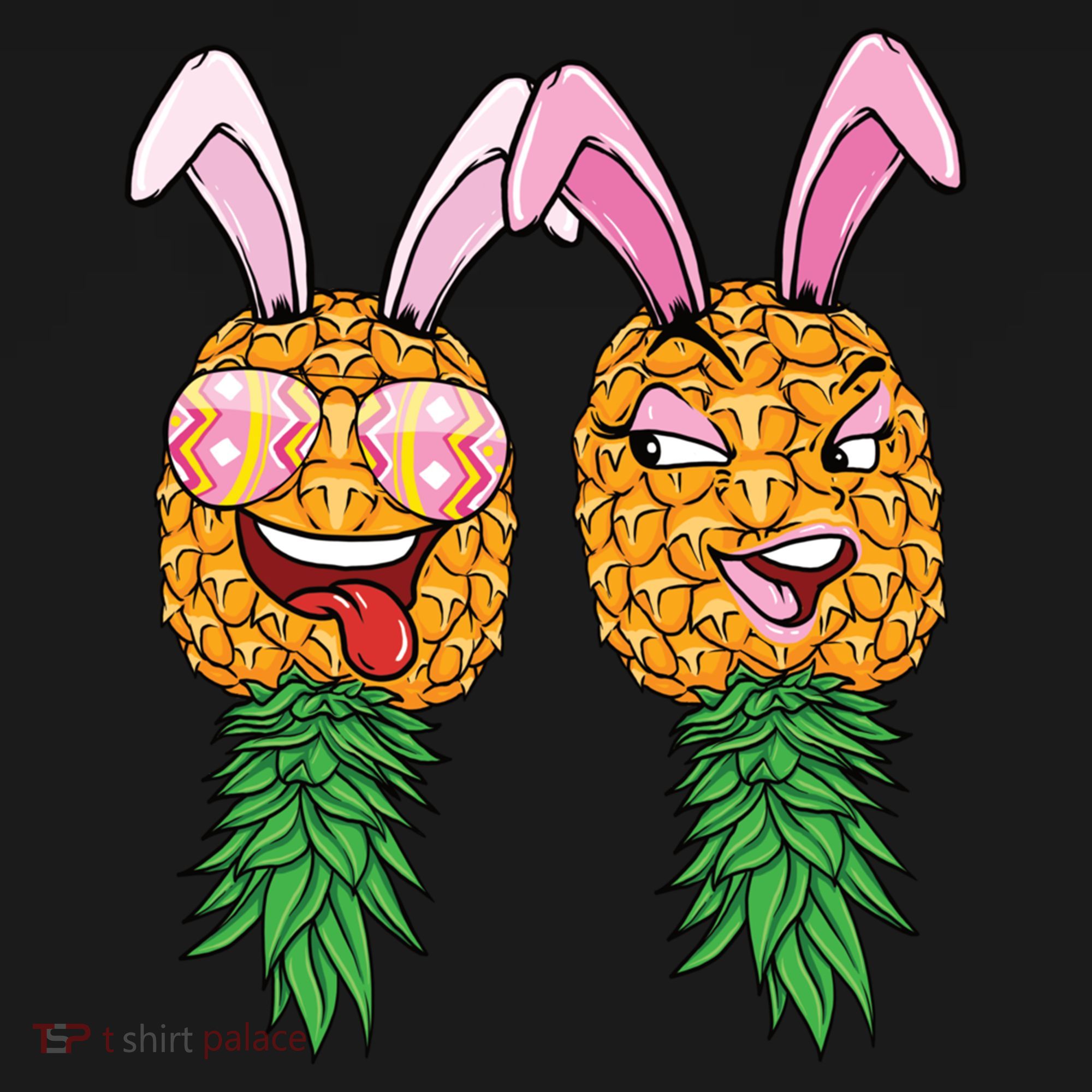 Easter Bunny Swinger Couple Upside Down Pineapple Gift Backpack