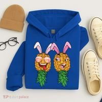 Easter Bunny Swinger Couple Upside Down Pineapple Gift Hoodie thumb 4