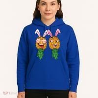 Easter Bunny Swinger Couple Upside Down Pineapple Gift Hoodie thumb 5