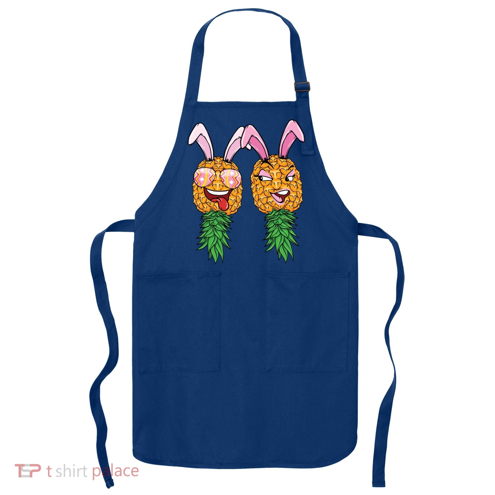 Easter Bunny Swinger Couple Upside Down Pineapple Gift Apron