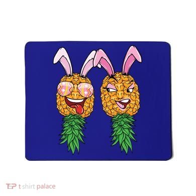 Easter Bunny Swinger Couple Upside Down Pineapple Gift Mousepad