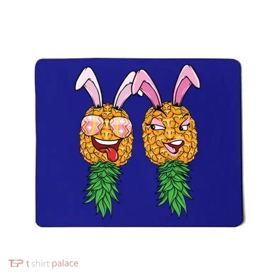 Easter Bunny Swinger Couple Upside Down Pineapple Gift Mousepad