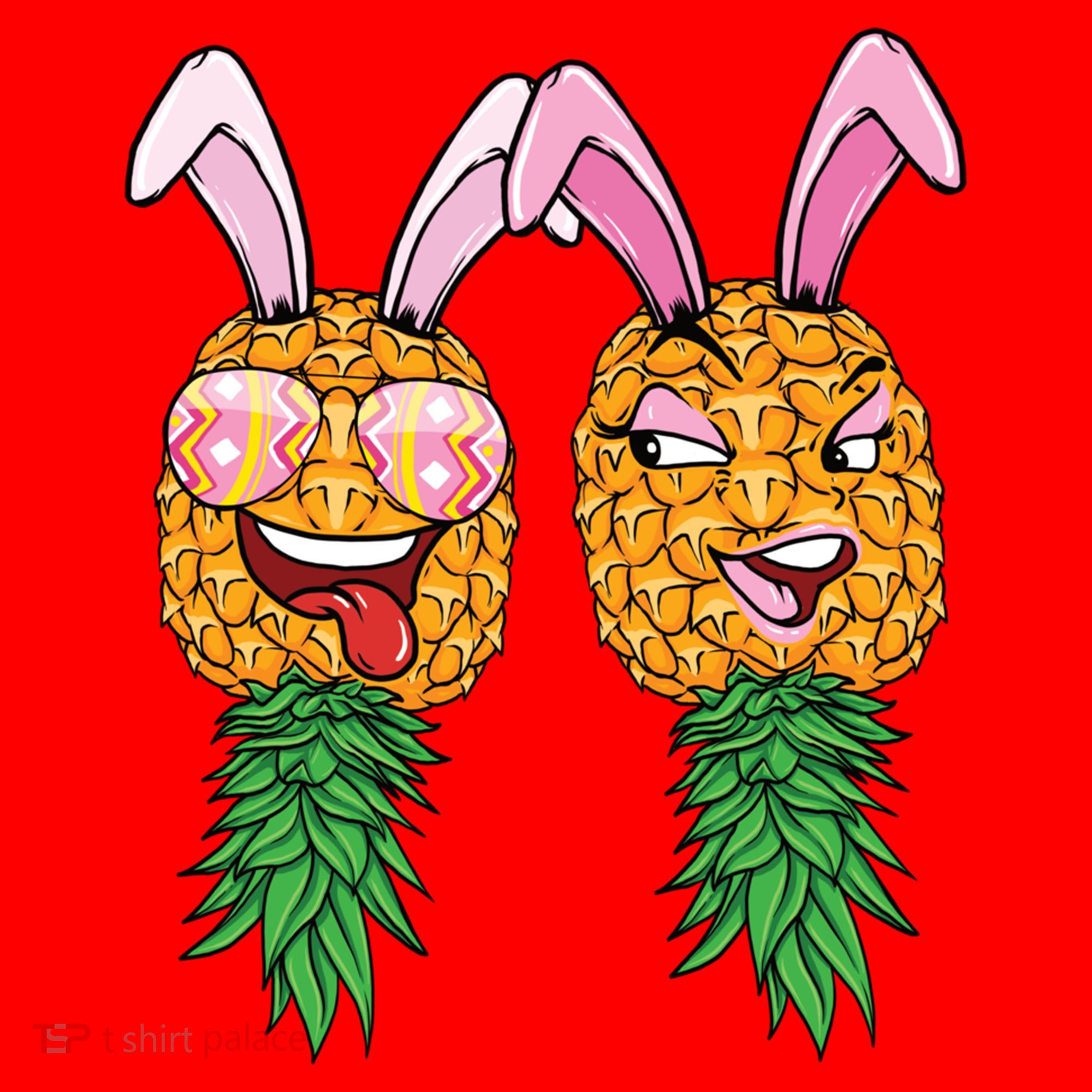 Easter Bunny Swinger Couple Upside Down Pineapple Gift Santa Hat