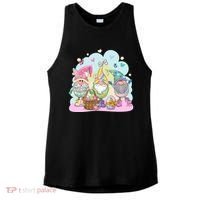 Easter Bunny Spring Gnome Egg Hunt Cute Basket Ladies PosiCharge Tri-Blend Wicking Tank thumb 0