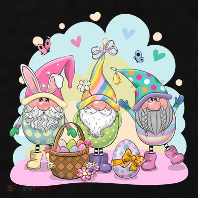 Easter Bunny Spring Gnome Egg Hunt Cute Basket Ladies PosiCharge Tri-Blend Wicking Tank