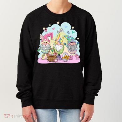 Easter Bunny Spring Gnome Egg Hunt Cute Basket Women's Sweatshirt
