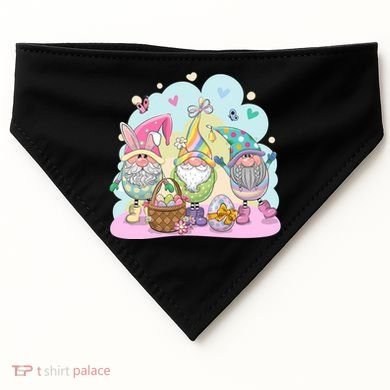 Easter Bunny Spring Gnome Egg Hunt Cute Basket USA-Made Doggie Bandana
