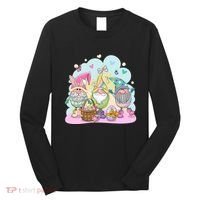 Easter Bunny Spring Gnome Egg Hunt Cute Basket Long Sleeve Shirt thumb 0