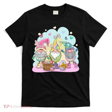 Easter Bunny Spring Gnome Egg Hunt Cute Basket T-Shirt