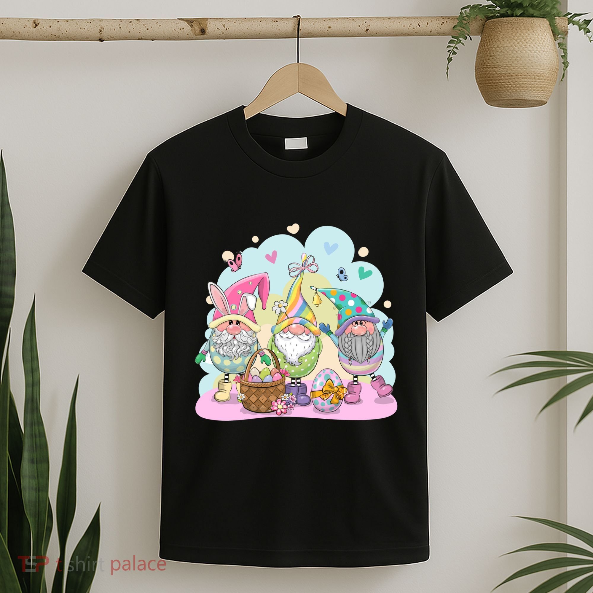 Easter Bunny Spring Gnome Egg Hunt Cute Basket T-Shirt