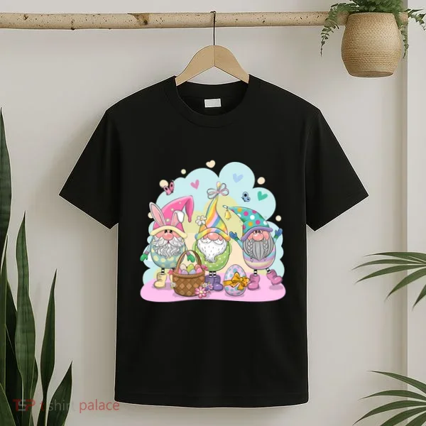 Easter Bunny Spring Gnome Egg Hunt Cute Basket T-Shirt