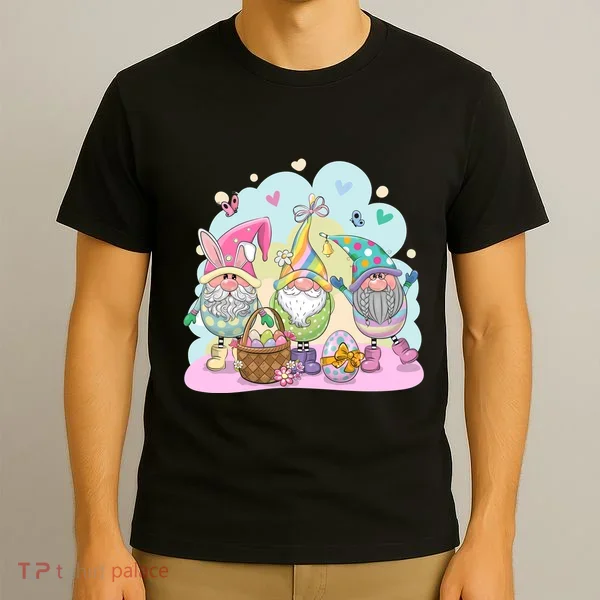 Easter Bunny Spring Gnome Egg Hunt Cute Basket T-Shirt