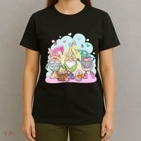 Easter Bunny Spring Gnome Egg Hunt Cute Basket T-Shirt thumb 4