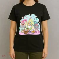 Easter Bunny Spring Gnome Egg Hunt Cute Basket T-Shirt thumb 4